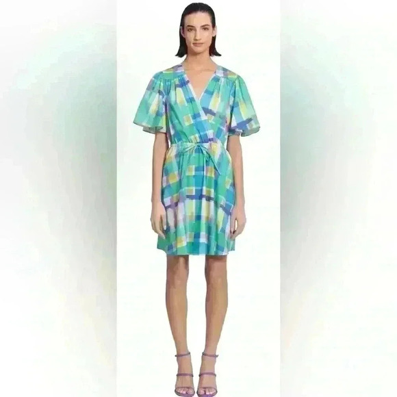 Donna Morgan Women’s Plaid Marina Mini Dress Size Medium - Picture 2 of 15